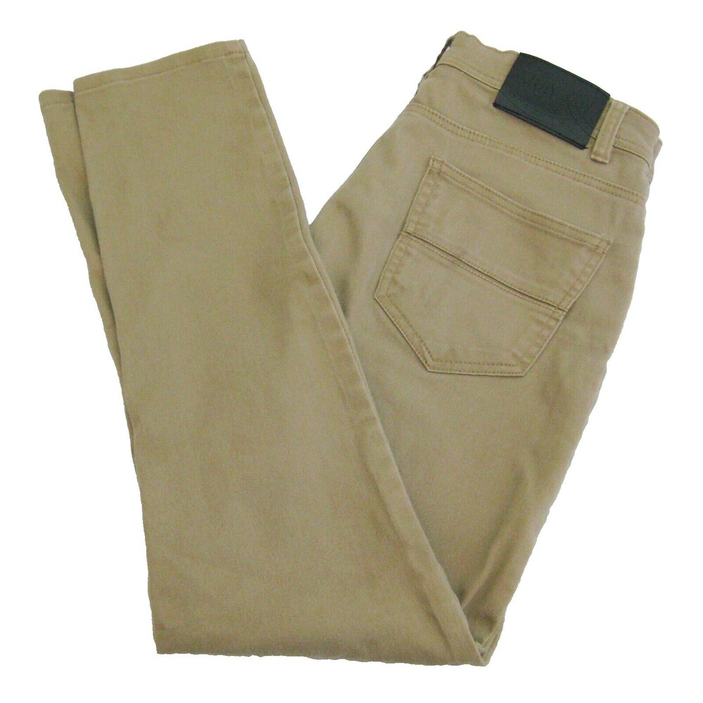 X-RAY JEANS Men's (Size 32x31) Beige Flat Front Comfort Denim Pants 5 Pockets